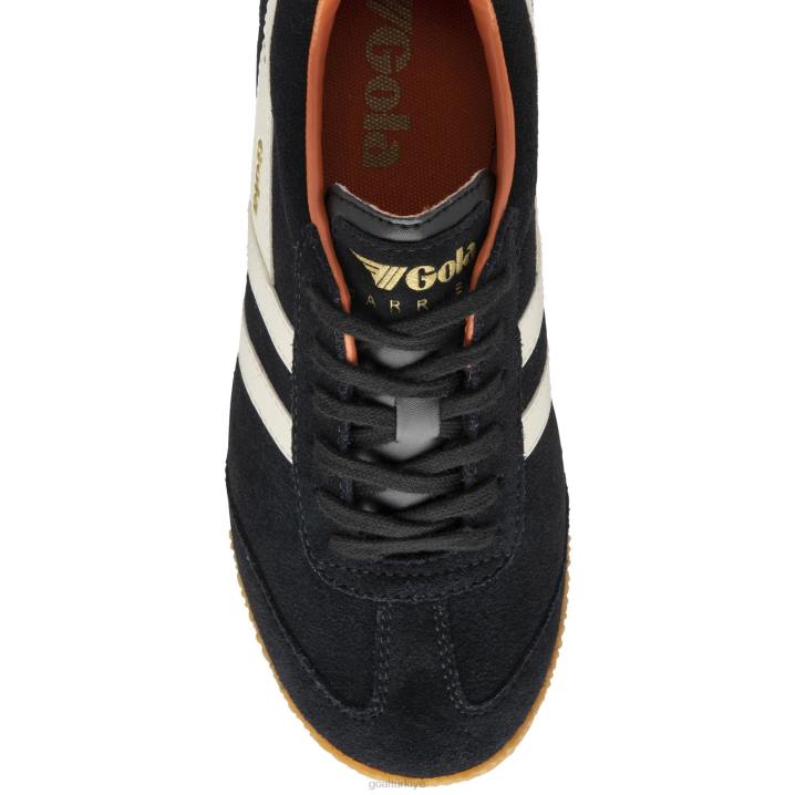 ayakkabı Z2PF655 erkekler Gola klasik harrier süet spor ayakkabı siyah/kırık beyaz/karamsar turuncu