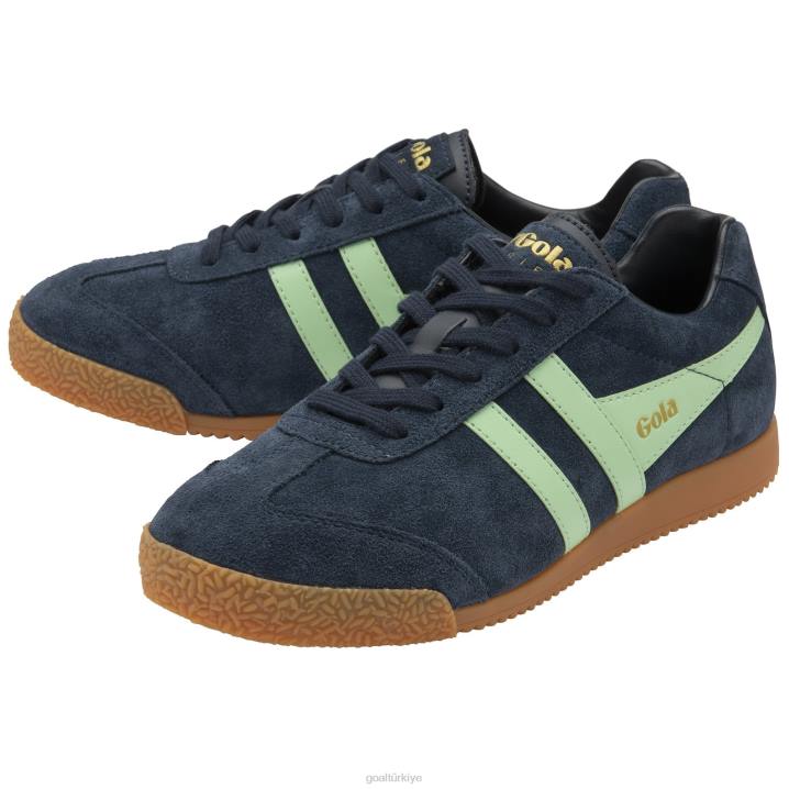 ayakkabı Z2PF657 erkekler Gola klasik harrier süet spor ayakkabı lacivert/patina yeşili
