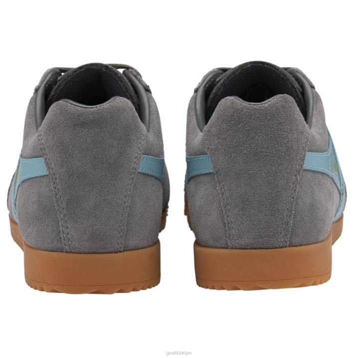 ayakkabı Z2PF658 erkekler Gola klasik harrier süet spor ayakkabı kül/okyanus