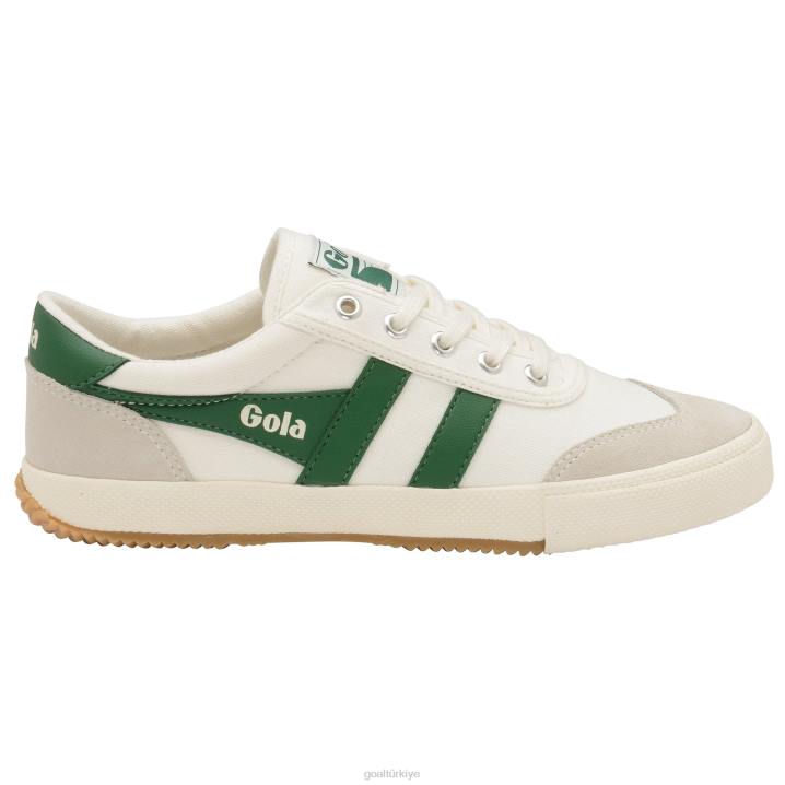 ayakkabı Z2PF97 erkekler Gola klasik badminton plimsoll spor ayakkabı kırık beyaz/yeşil