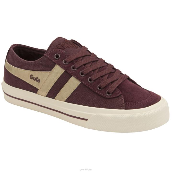 ayakkabı Z2PF478 erkekler Gola classics kota ii mirror plimsoll spor ayakkabı Windsor şarabı/altın