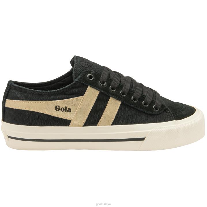 ayakkabı Z2PF479 erkekler Gola classics kota ii mirror plimsoll spor ayakkabı siyah altın