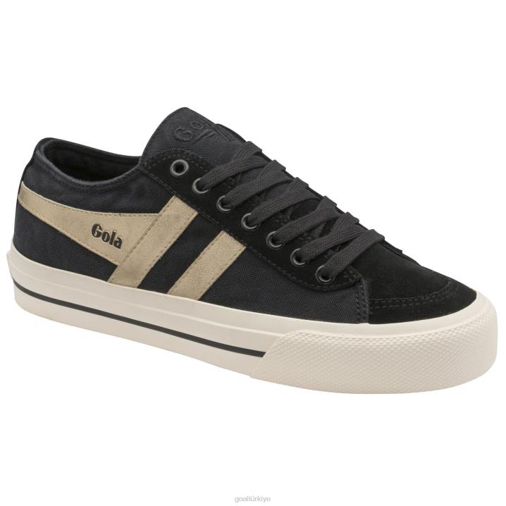 ayakkabı Z2PF479 erkekler Gola classics kota ii mirror plimsoll spor ayakkabı siyah altın