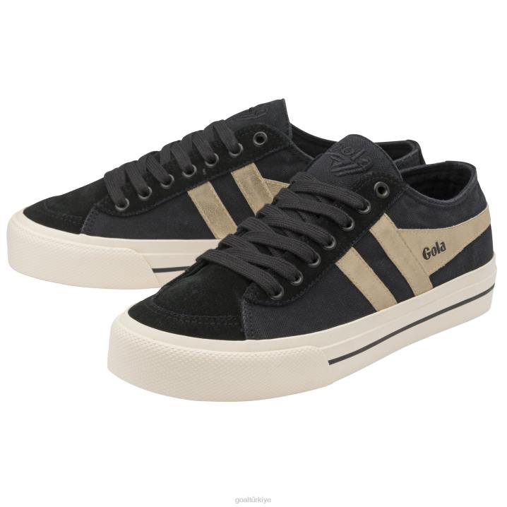 ayakkabı Z2PF479 erkekler Gola classics kota ii mirror plimsoll spor ayakkabı siyah altın