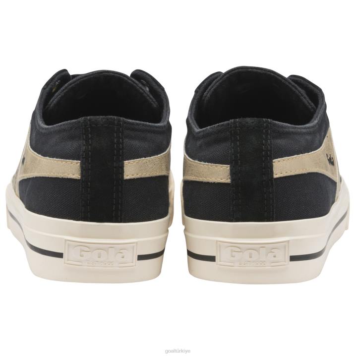 ayakkabı Z2PF479 erkekler Gola classics kota ii mirror plimsoll spor ayakkabı siyah altın