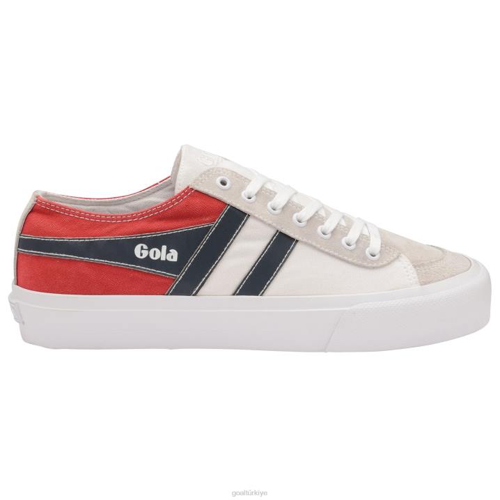 ayakkabı Z2PF75 erkekler Gola Classics kota ii rwb plimsoll spor ayakkabı beyaz/kırmızı/lacivert