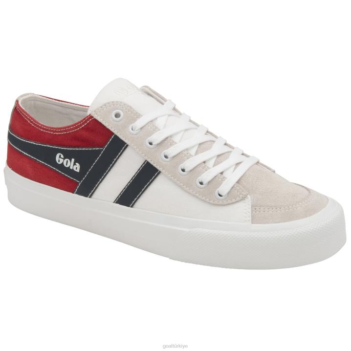 ayakkabı Z2PF75 erkekler Gola Classics kota ii rwb plimsoll spor ayakkabı beyaz/kırmızı/lacivert