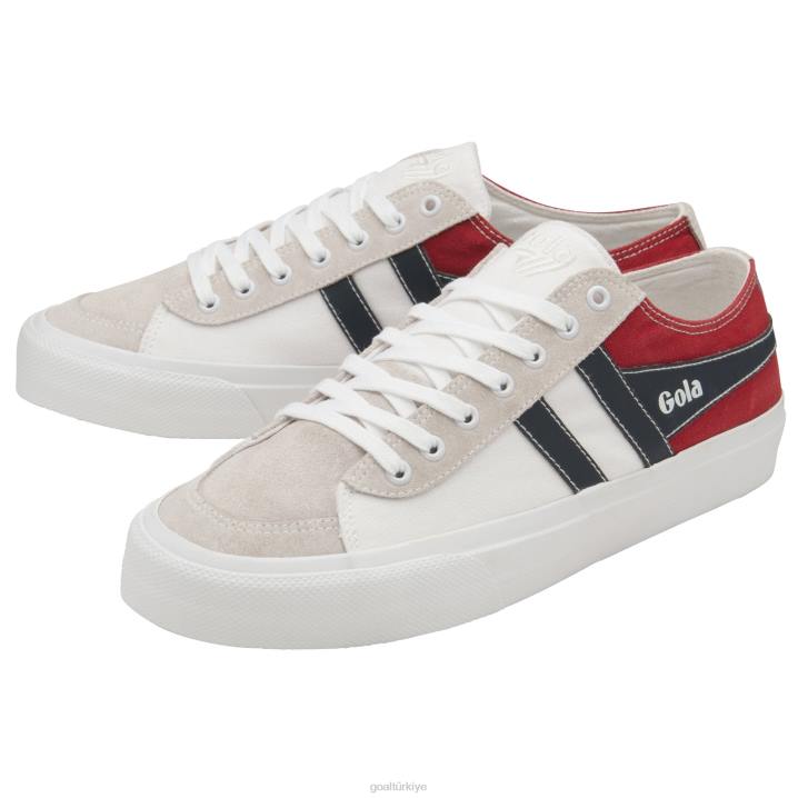ayakkabı Z2PF75 erkekler Gola Classics kota ii rwb plimsoll spor ayakkabı beyaz/kırmızı/lacivert
