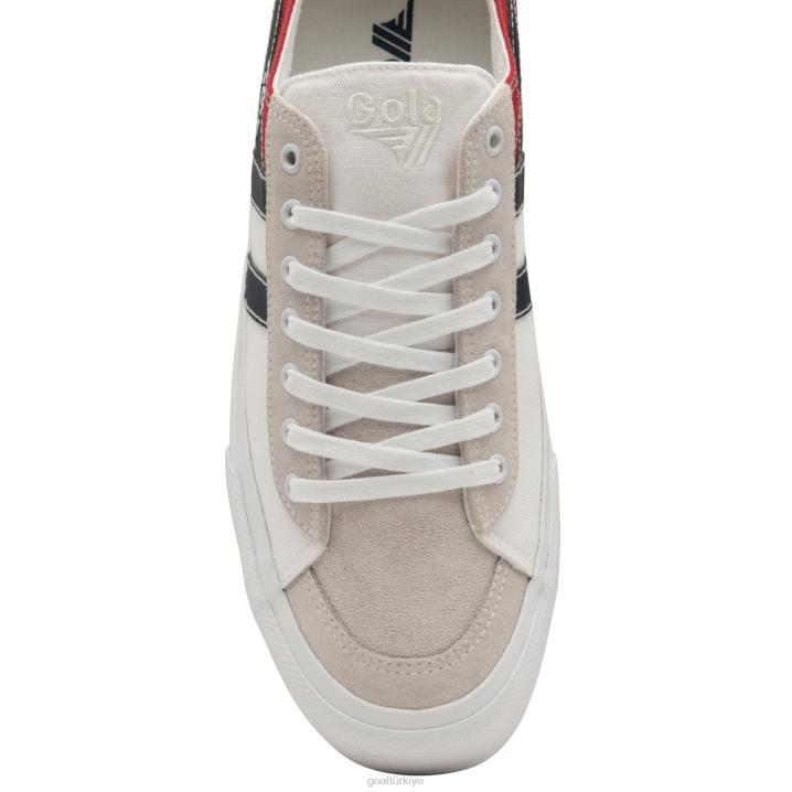 ayakkabı Z2PF75 erkekler Gola Classics kota ii rwb plimsoll spor ayakkabı beyaz/kırmızı/lacivert
