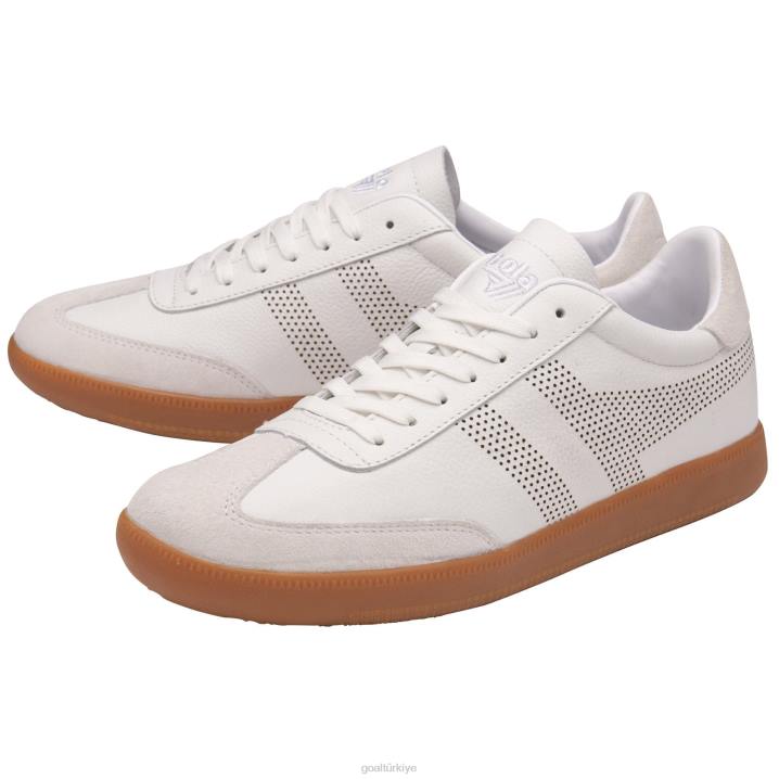 ayakkabı Z2PF224 erkekler Gola klasik ace deri spor ayakkabı beyaz/sakız