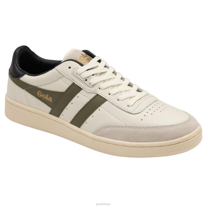 ayakkabı Z2PF126 erkekler Gola klasik temas deri spor ayakkabı kırık beyaz/haki/siyah