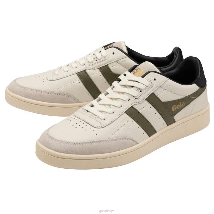 ayakkabı Z2PF126 erkekler Gola klasik temas deri spor ayakkabı kırık beyaz/haki/siyah