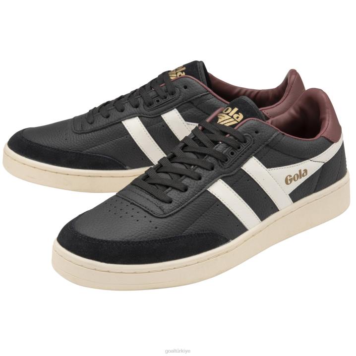 ayakkabı Z2PF140 erkekler Gola klasik temas deri spor ayakkabı siyah/kırık beyaz/bordo