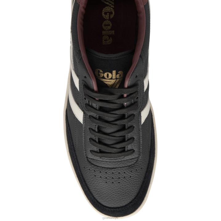 ayakkabı Z2PF140 erkekler Gola klasik temas deri spor ayakkabı siyah/kırık beyaz/bordo