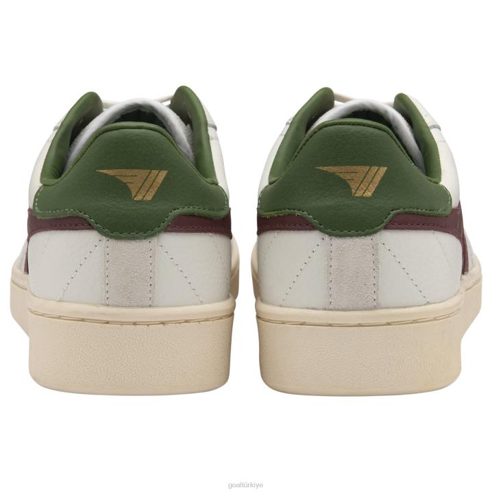 ayakkabı Z2PF234 erkekler Gola klasik temas deri spor ayakkabı beyaz/bordo/koyu yeşil