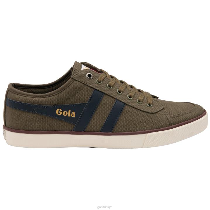ayakkabı Z2PF52 erkekler Gola vegan klasikleri comet plimsoll spor ayakkabı 2 haki/lacivert/bordo