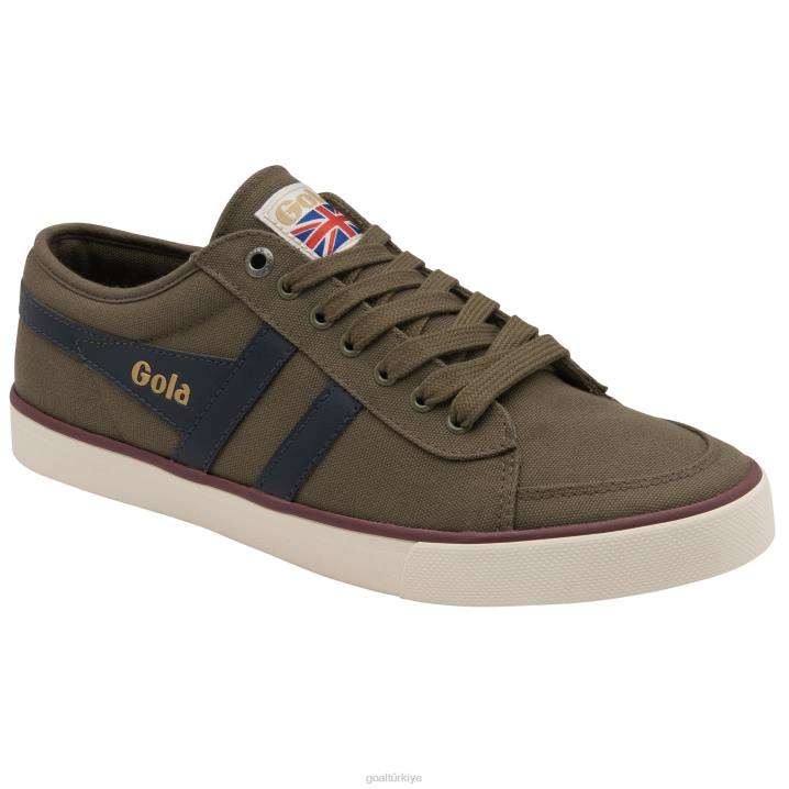 ayakkabı Z2PF52 erkekler Gola vegan klasikleri comet plimsoll spor ayakkabı 2 haki/lacivert/bordo