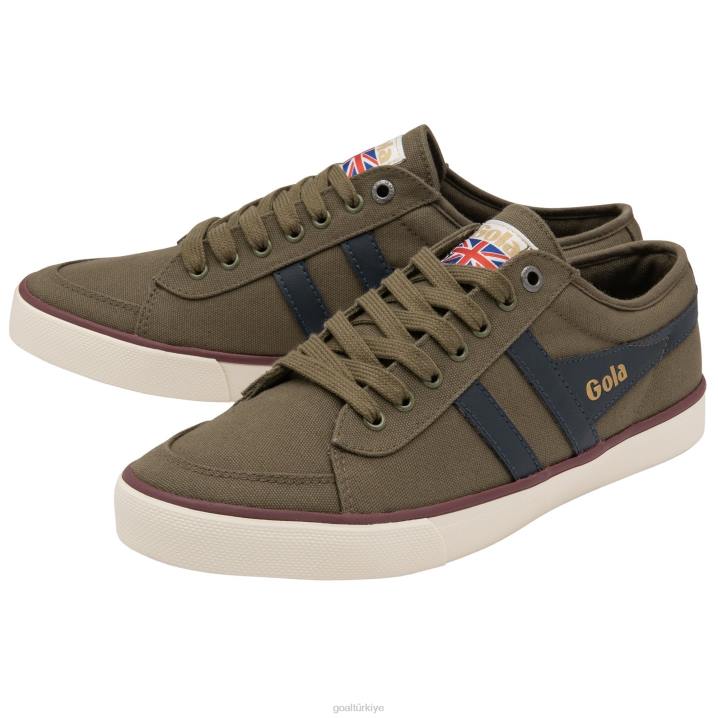 ayakkabı Z2PF52 erkekler Gola vegan klasikleri comet plimsoll spor ayakkabı 2 haki/lacivert/bordo