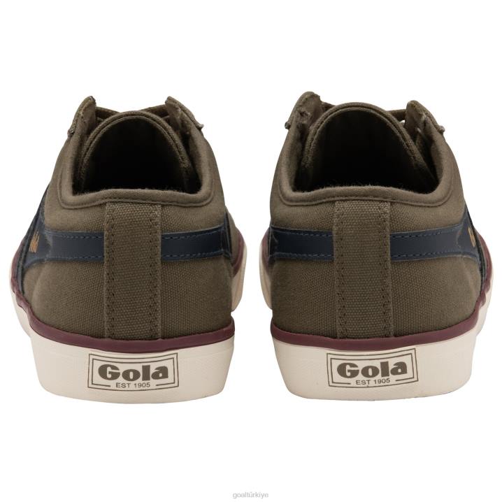 ayakkabı Z2PF52 erkekler Gola vegan klasikleri comet plimsoll spor ayakkabı 2 haki/lacivert/bordo