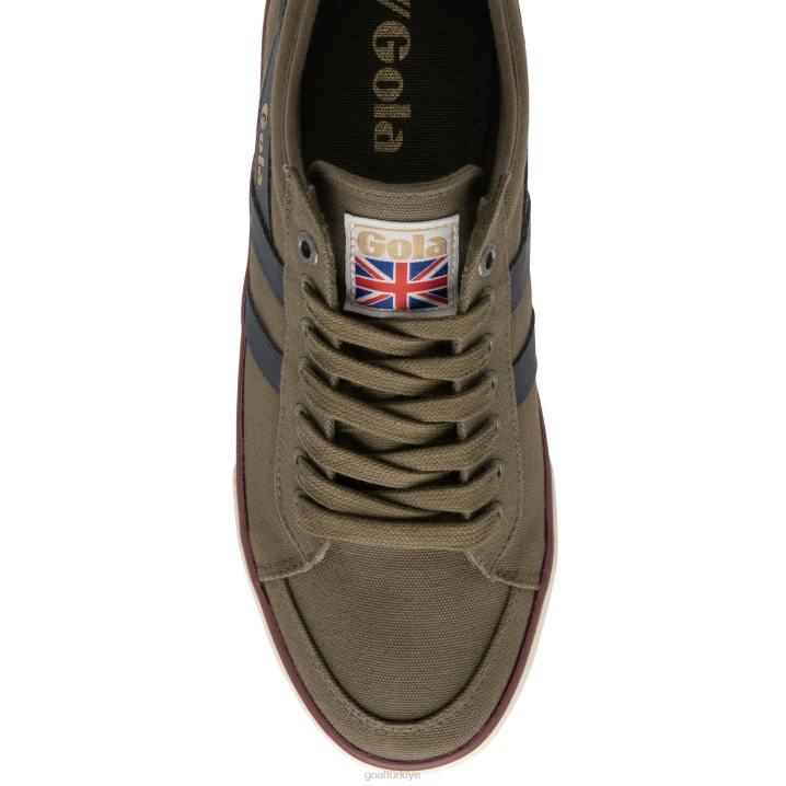 ayakkabı Z2PF52 erkekler Gola vegan klasikleri comet plimsoll spor ayakkabı 2 haki/lacivert/bordo