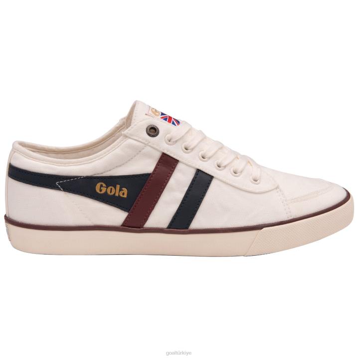 ayakkabı Z2PF56 erkekler Gola vegan klasikleri comet plimsoll spor ayakkabı 3 kırık beyaz/lacivert/bordo