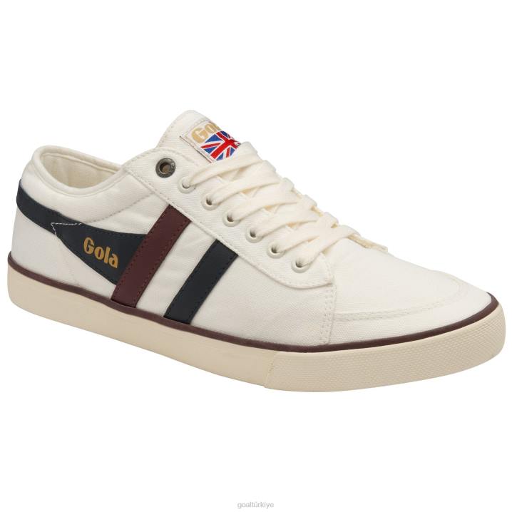 ayakkabı Z2PF56 erkekler Gola vegan klasikleri comet plimsoll spor ayakkabı 3 kırık beyaz/lacivert/bordo