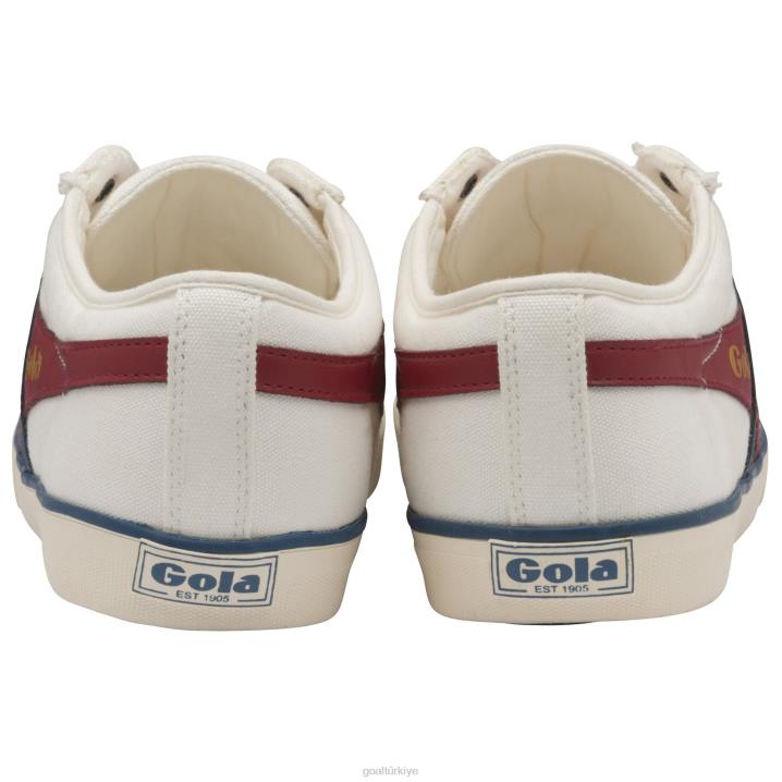 ayakkabı Z2PF57 erkekler Gola vegan klasikleri comet plimsoll spor ayakkabı 3 kırık beyaz/koyu kırmızı/eski mavi