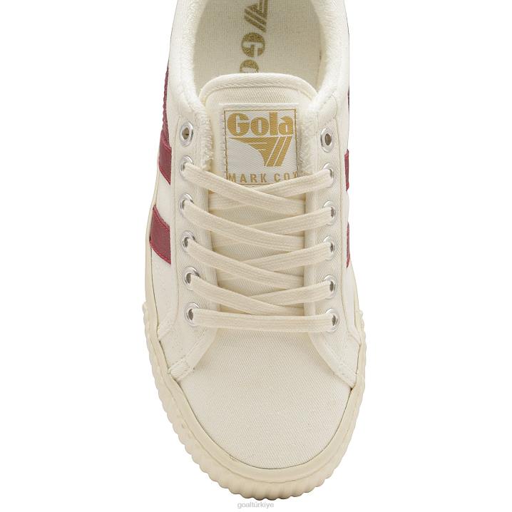 ayakkabı Z2PF66 erkekler Gola vegan klasikleri tenis mark cox spor ayakkabı kırık beyaz/koyu kırmızı
