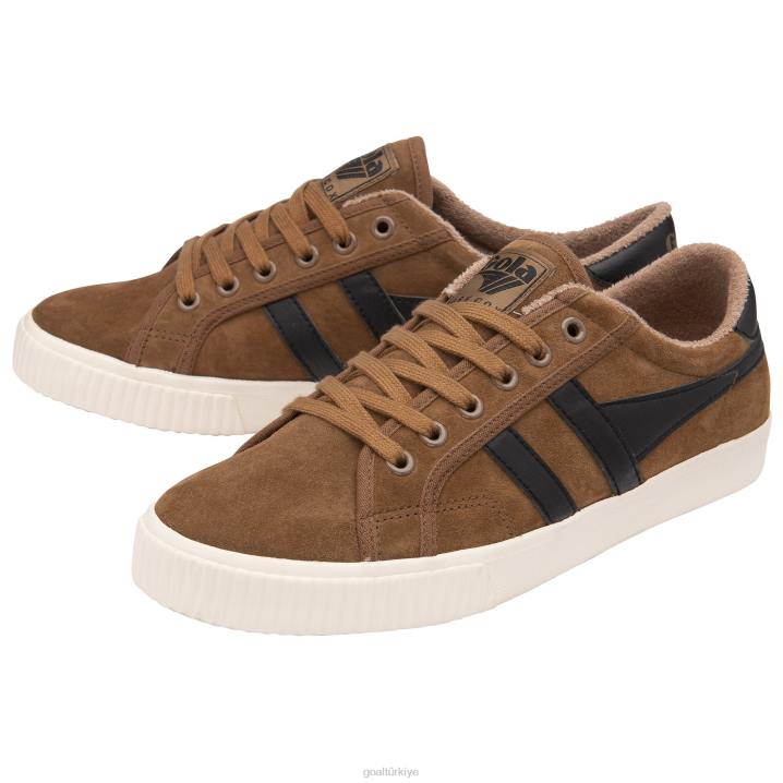 ayakkabı Z2PF67 erkekler Gola klasik tenis mark cox süet spor ayakkabı tütün/siyah