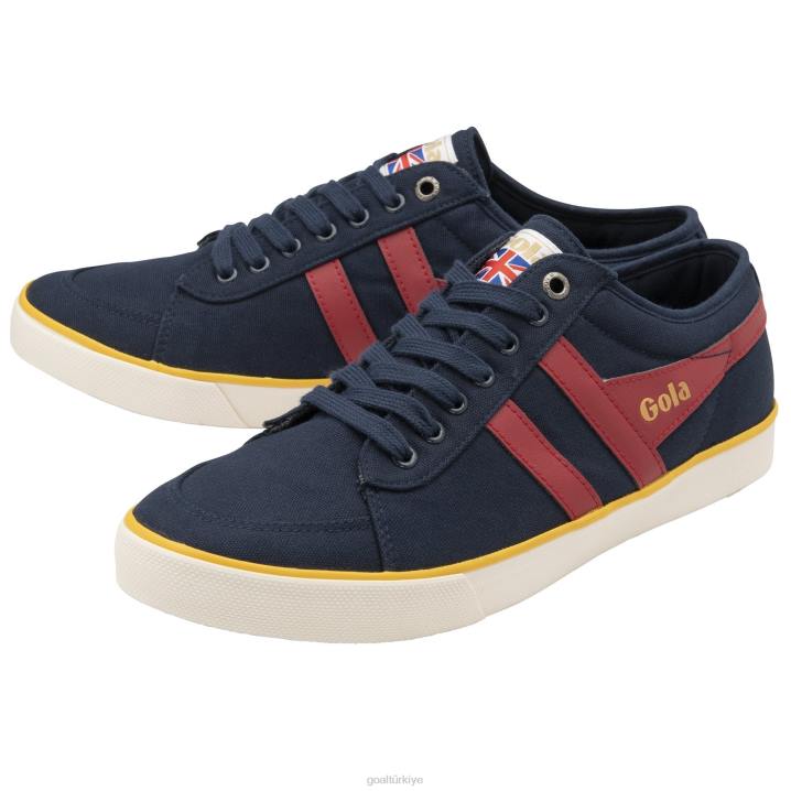 ayakkabı Z2PF82 erkekler Gola vegan klasikleri comet plimsoll spor ayakkabı 3 lacivert/koyu kırmızı/güneş