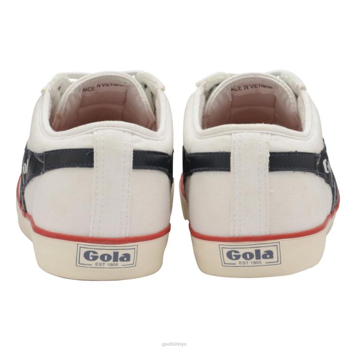 ayakkabı Z2PF84 erkekler Gola vegan klasikleri comet plimsoll spor ayakkabı 3 beyaz/lacivert/kırmızı