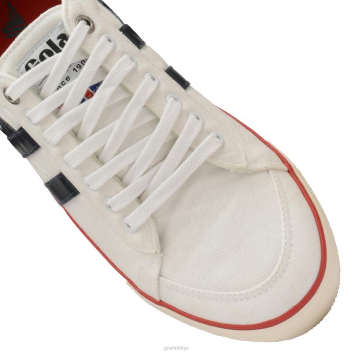 ayakkabı Z2PF84 erkekler Gola vegan klasikleri comet plimsoll spor ayakkabı 3 beyaz/lacivert/kırmızı