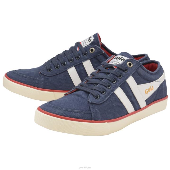 ayakkabı Z2PF92 erkekler Gola vegan klasikleri comet plimsoll spor ayakkabı 4 lacivert/beyaz