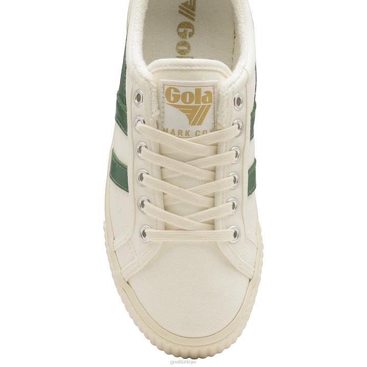 ayakkabı Z2PF98 erkekler Gola vegan klasikleri tenis mark cox spor ayakkabı kırık beyaz/koyu yeşil