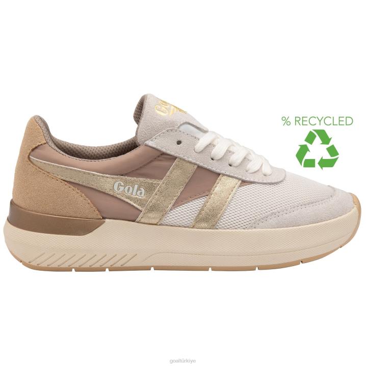 ayakkabı Z2PF338 kadınlar Gola klasik kuzgun ayna spor ayakkabı kırık beyaz/tüy grisi/altın rengi
