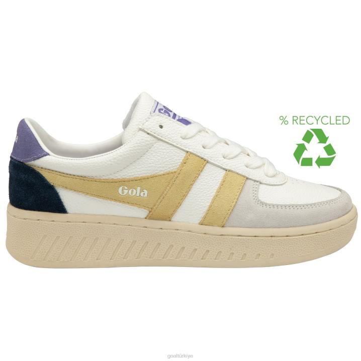 ayakkabı Z2PF594 kadınlar Gola klasik grandslam trident spor ayakkabı 9 beyaz/limon/lavanta