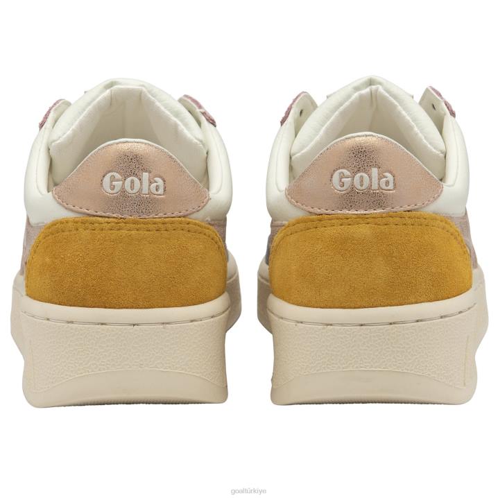 ayakkabı Z2PF602 kadınlar Gola klasik grandslam dörtgen spor ayakkabı kırık beyaz/kül/pembe altın/güneş
