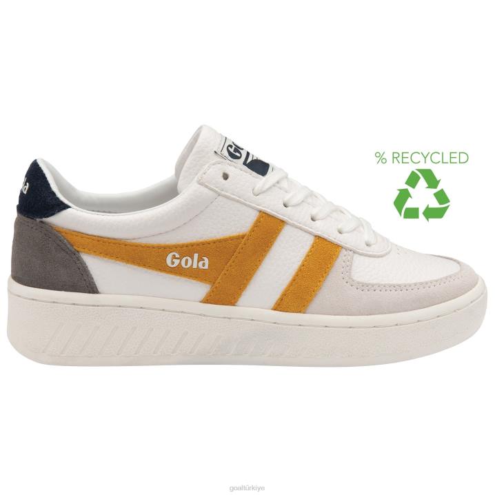 ayakkabı Z2PF610 kadınlar Gola klasik grandslam trident spor ayakkabı 10 beyaz/güneş/lacivert
