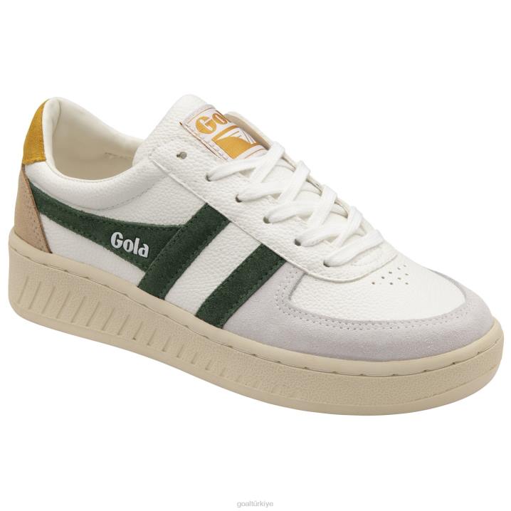 ayakkabı Z2PF611 kadınlar Gola klasik grandslam trident spor ayakkabı 10 beyaz/herdem yeşil/güneş