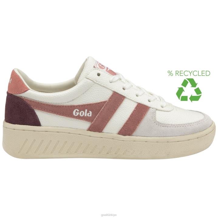 ayakkabı Z2PF615 kadınlar Gola klasik grandslam trident spor ayakkabı 11 beyaz/tozlu gül/mercan pembesi