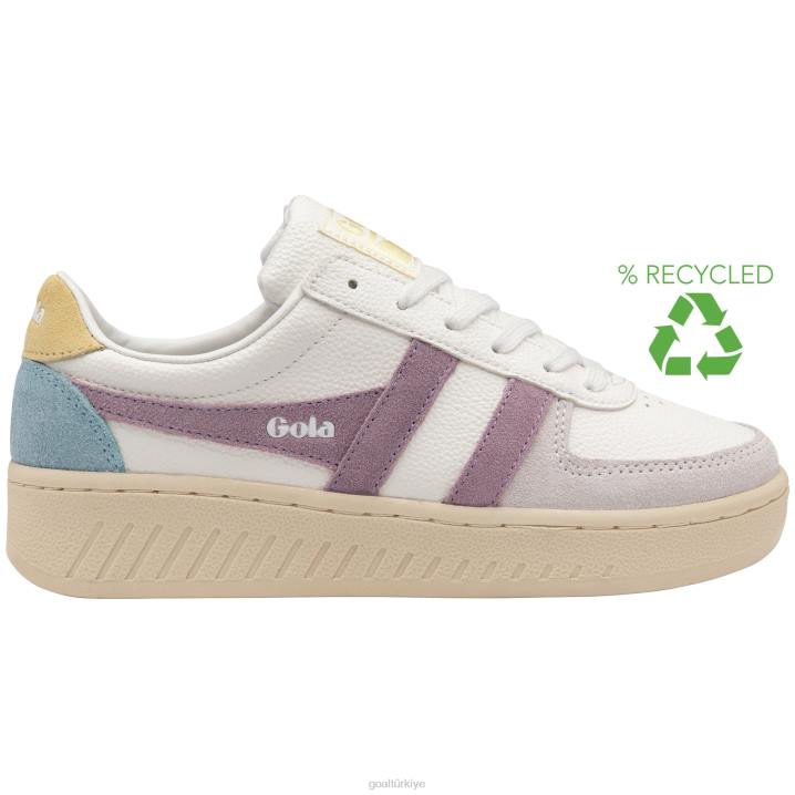 ayakkabı Z2PF617 kadınlar Gola klasik grandslam trident spor ayakkabı 11 beyaz/zambak/limon