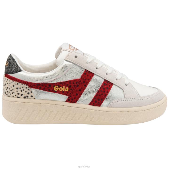 ayakkabı Z2PF673 kadınlar Gola klasik superslam spor ayakkabı beyaz/gümüş/kırmızı