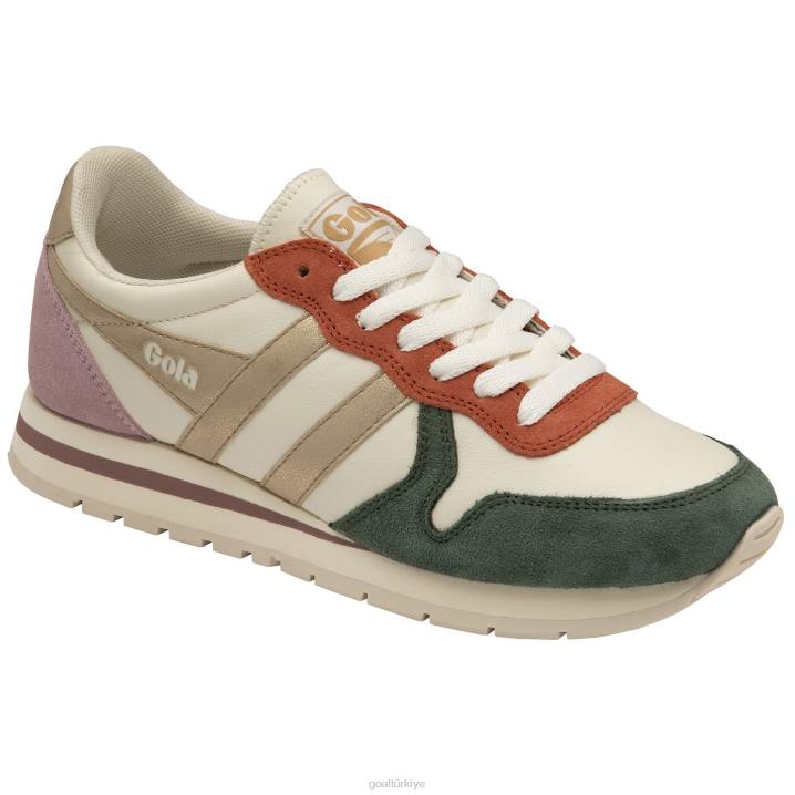 ayakkabı Z2PF316 kadınlar Gola klasik daytona kadranlı spor ayakkabı kırık beyaz/adaçayı/altın/pastel pembe