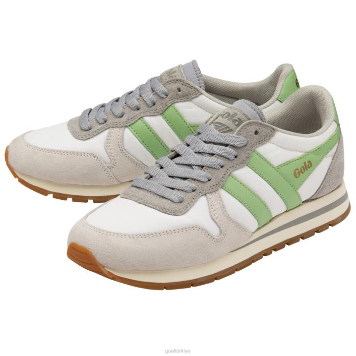 ayakkabı Z2PF320 kadınlar Gola klasik daytona oluk spor ayakkabı kırık beyaz/açık gri/patina yeşili