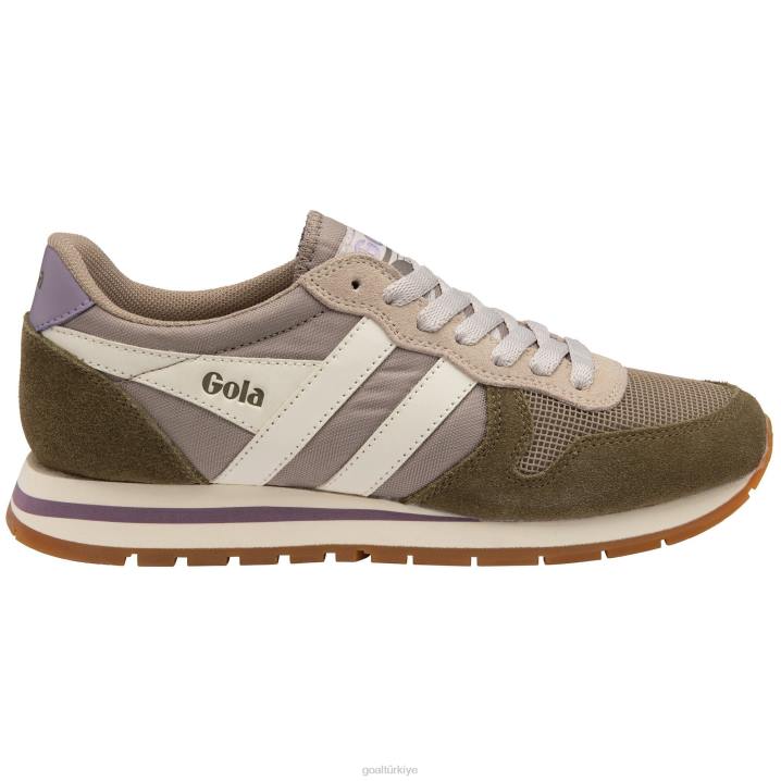 ayakkabı Z2PF322 kadınlar Gola klasik daytona spor ayakkabı tüy grisi/haki/kırık beyaz