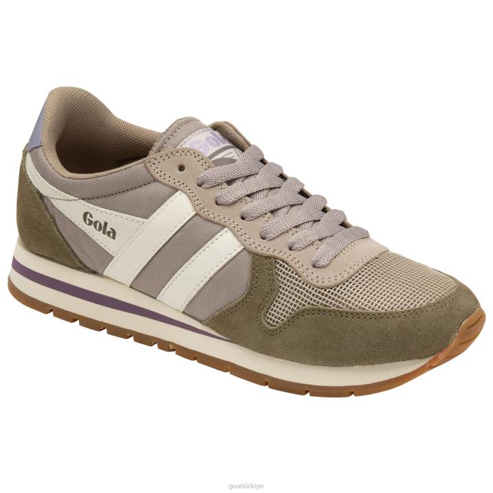 ayakkabı Z2PF322 kadınlar Gola klasik daytona spor ayakkabı tüy grisi/haki/kırık beyaz