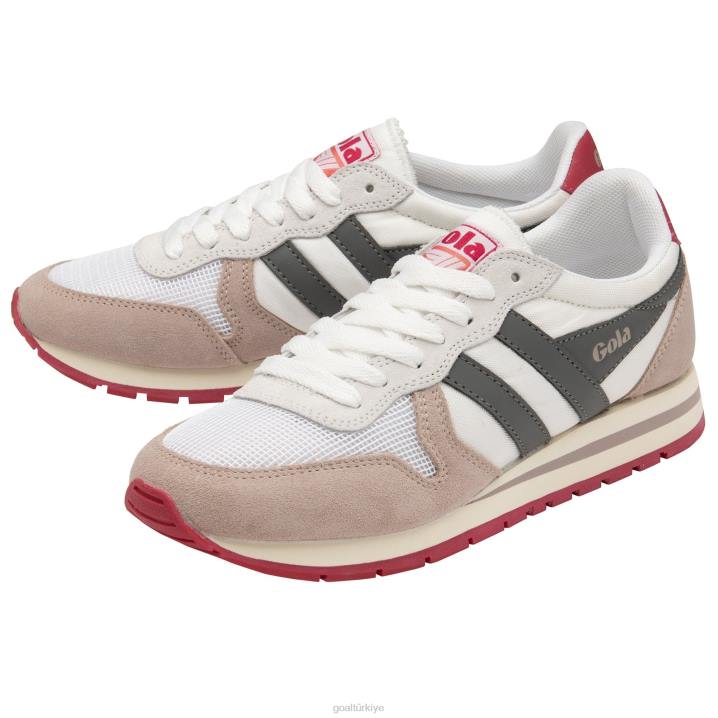 ayakkabı Z2PF323 kadınlar Gola klasik daytona spor ayakkabı beyaz/çiçek/kül