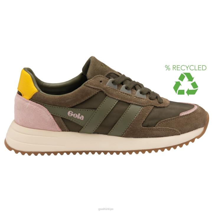 ayakkabı Z2PF342 kadınlar Gola klasik chicago spor ayakkabı haki/güneş