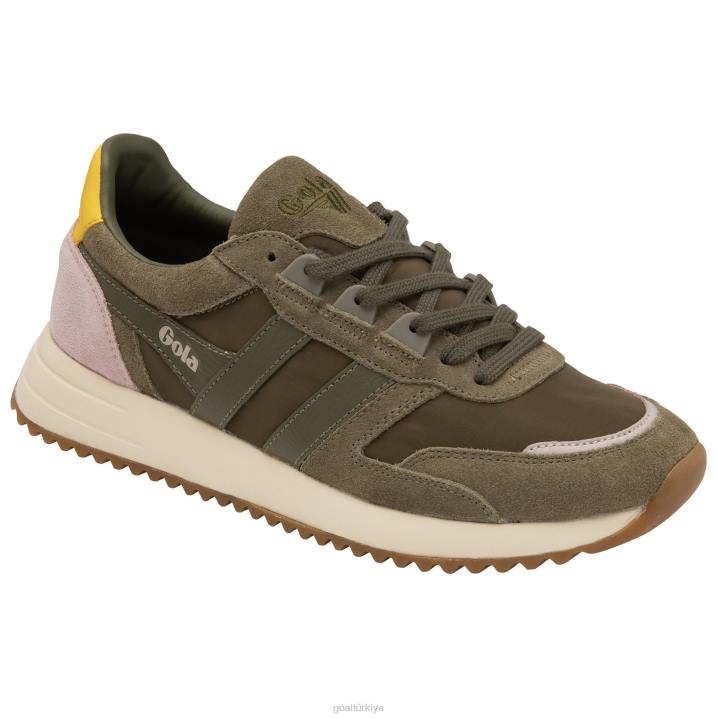 ayakkabı Z2PF342 kadınlar Gola klasik chicago spor ayakkabı haki/güneş