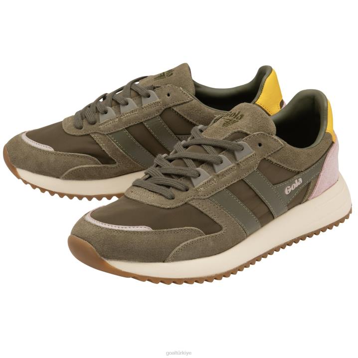 ayakkabı Z2PF342 kadınlar Gola klasik chicago spor ayakkabı haki/güneş